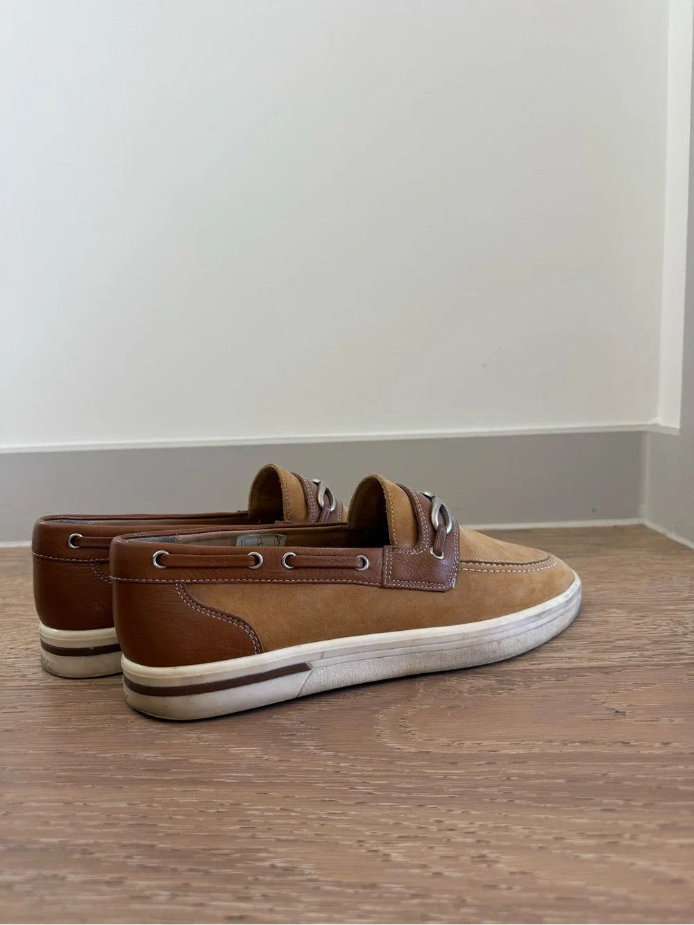 Bally Men's Two-Tone Tan & Brown Suede Slip-On Loafers